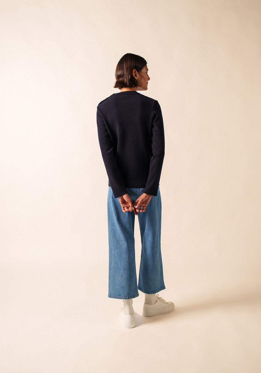 Pull marin Brégançon cachemire (NAVY)
