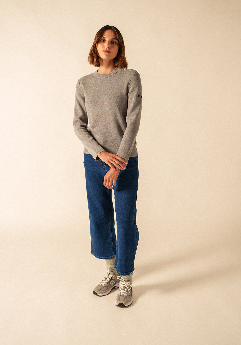 Pull marin Brégançon cachemire (GRIS CHINE)
