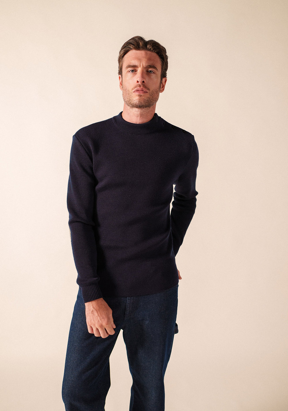 Pull marin Matelot Equipage (MARINE/ECRU)