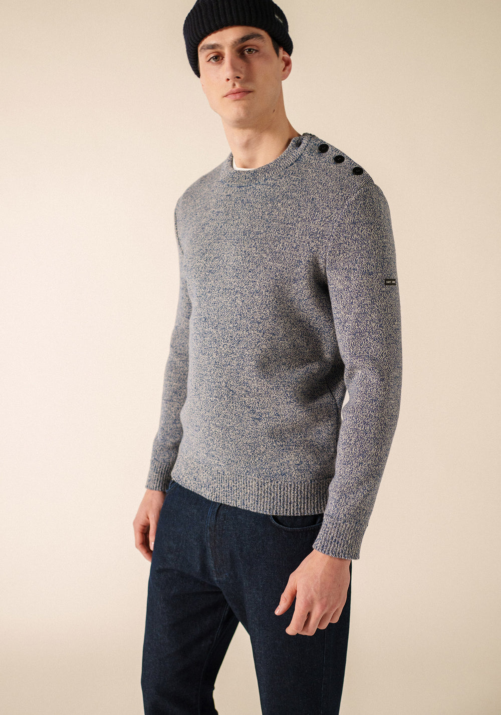 Pull marin Cancale (JEAN/ECRU)