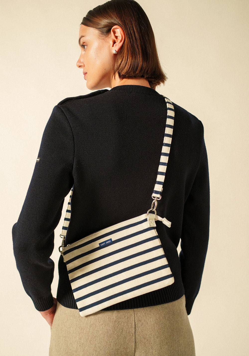Pochette Méridien (ECRU/MARINE)