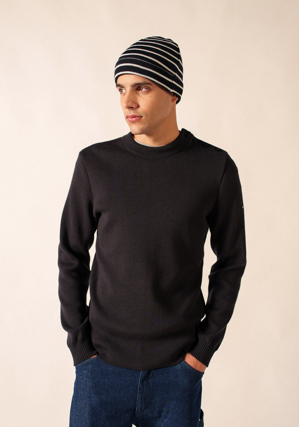 Bonnet Cartier (NAVY/ECUME)