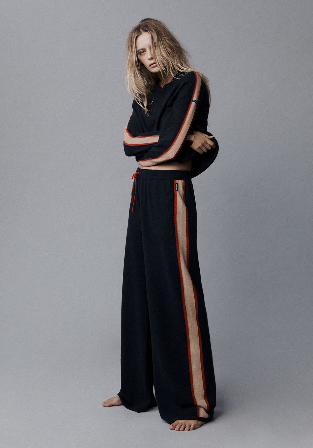 Pantalon Sorrento x Collette Dinnigan (NAVY/CAMEL/TULIPE)