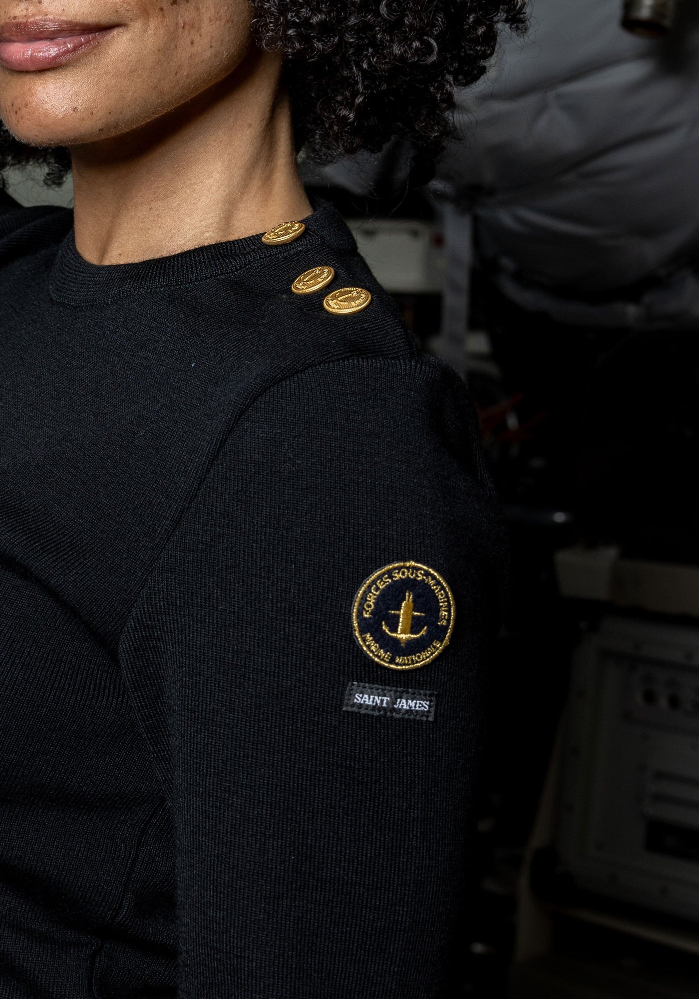 Pull marin Astrolabe x Marine nationale (NOIR)
