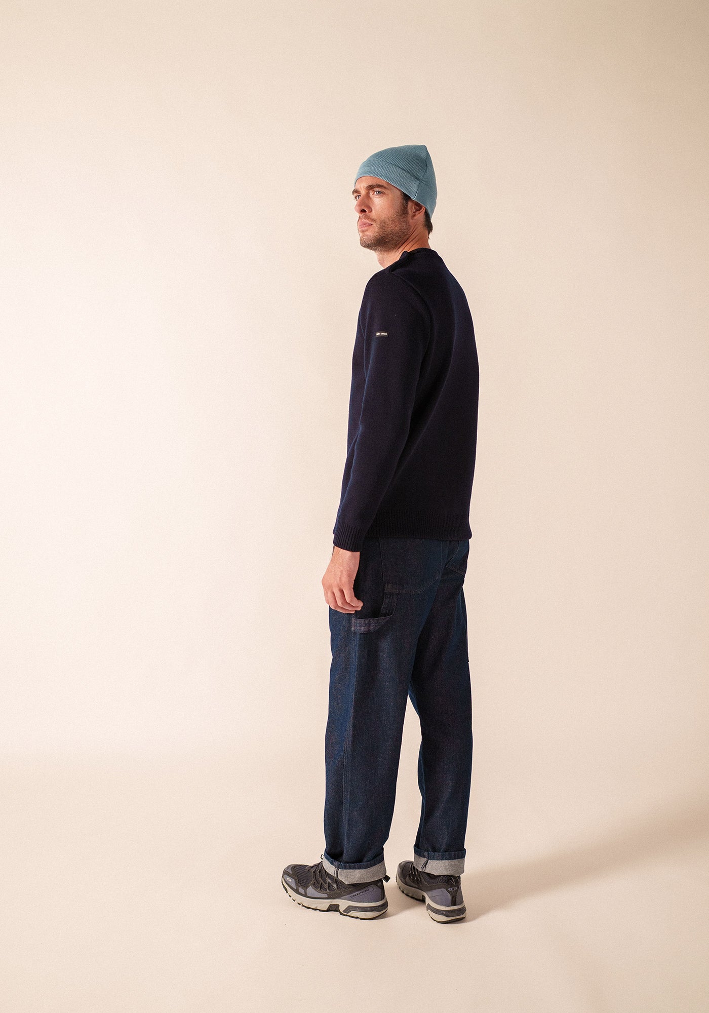 Pull marin uni Marinier - coupe confort (MARINE)