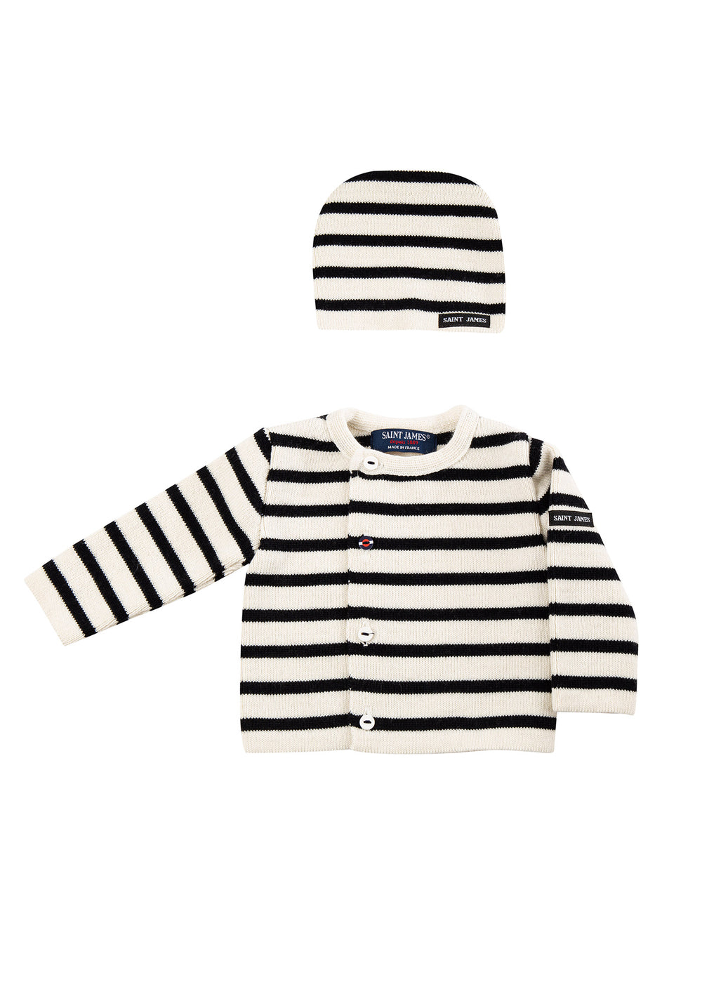 Tricot de naissance (ECUME/NAVY)