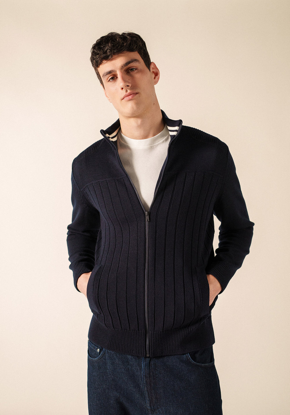 Gilet Calypso Réédit (NAVY/BLANC)
