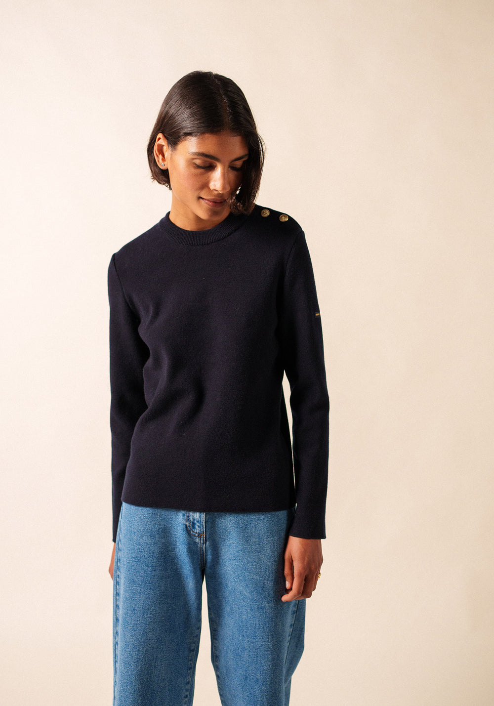 Pull marin Brégançon cachemire (NAVY)