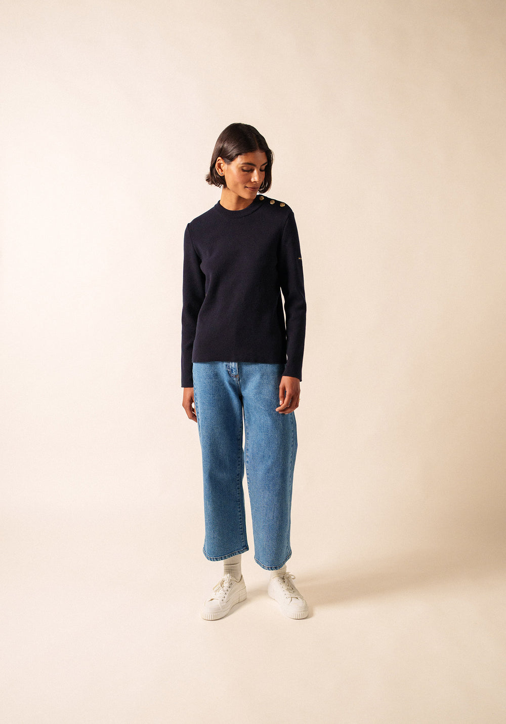 Pull marin Brégançon cachemire (NAVY)