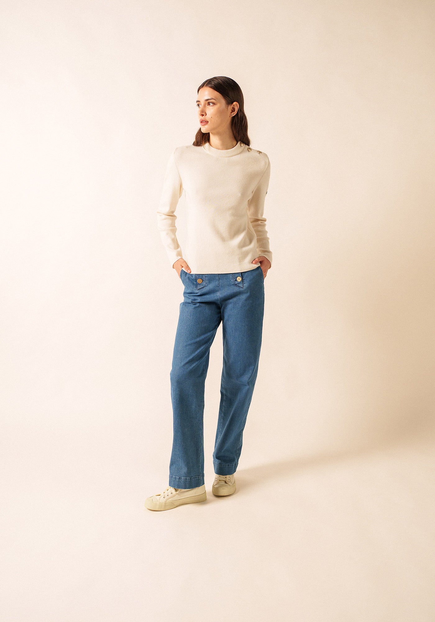 Pull marin Brégançon cachemire (ECUME)