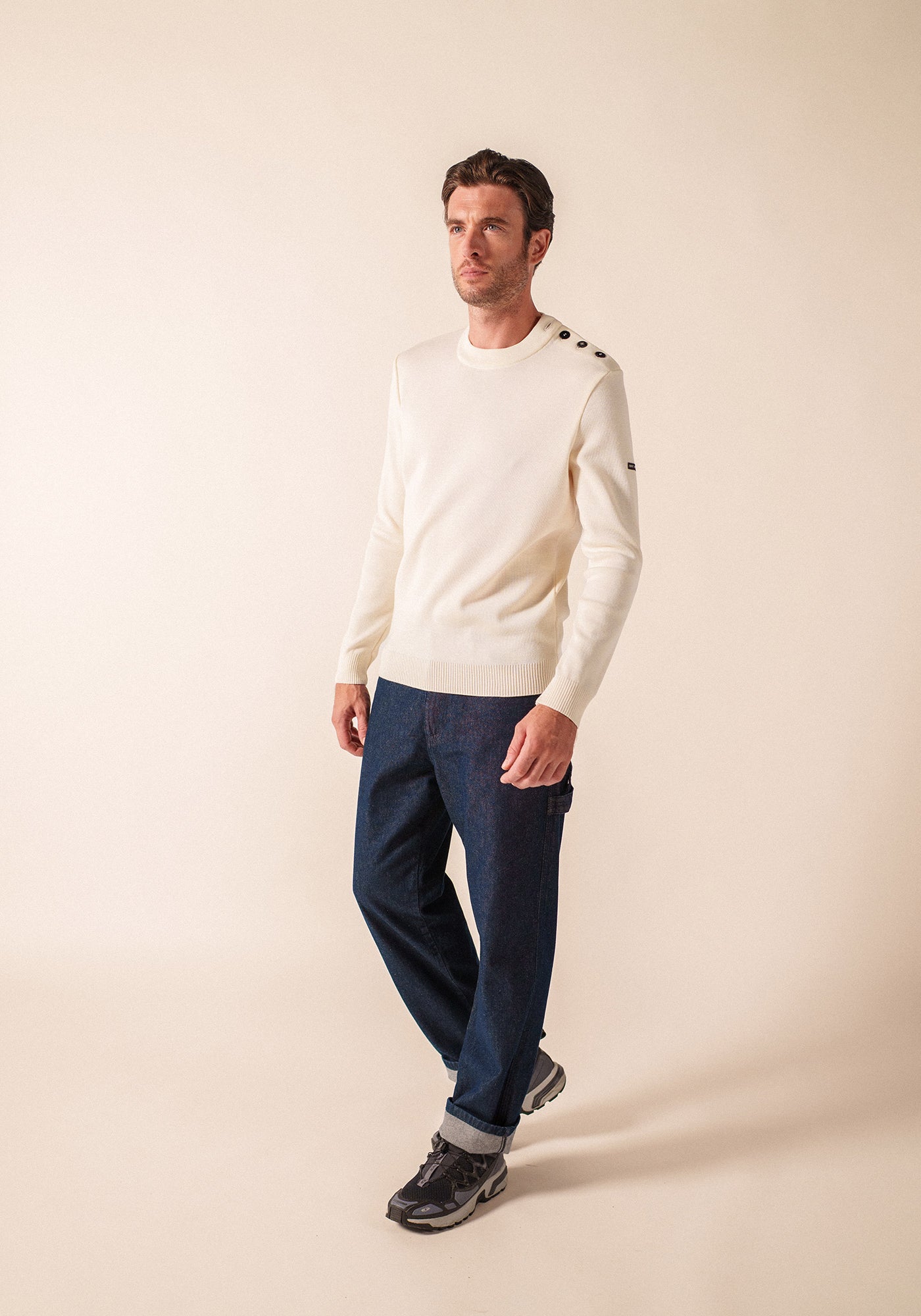 Pull Mondiovision x La tour Eiffel (BLANC/NAVY)