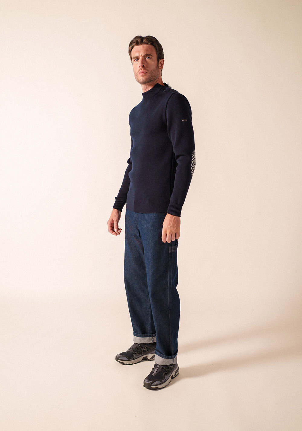 Pull marin Matelot Equipage (MARINE/ECRU)