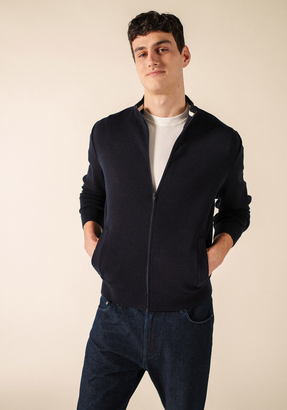 Cardigan zippé Equipage (NAVY)