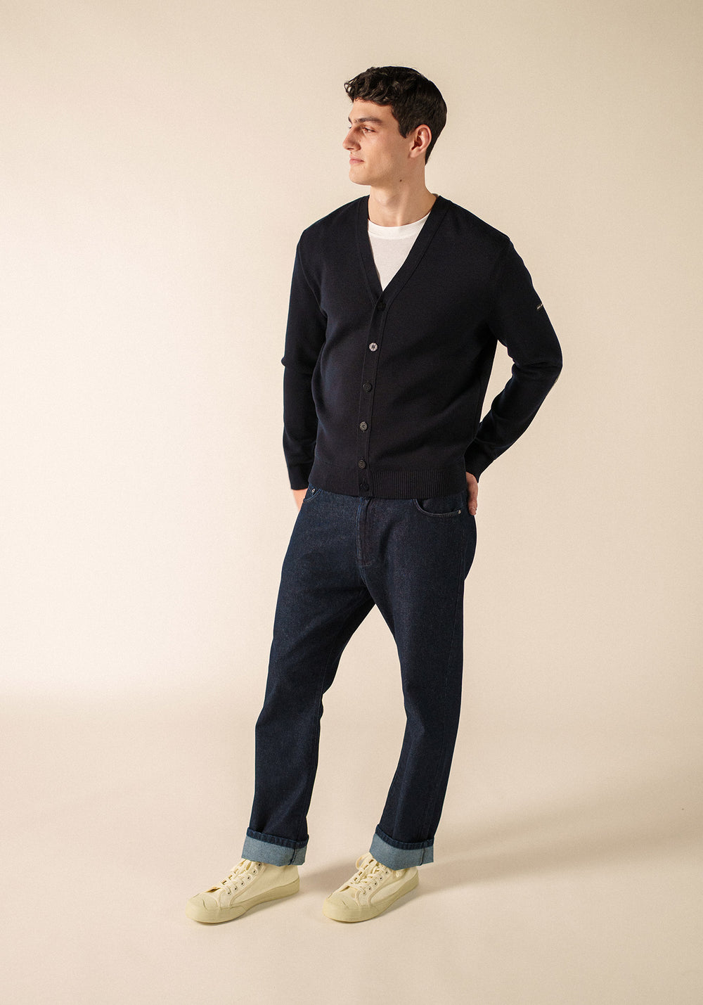 Cardigan Equipage (NAVY/ECUME)