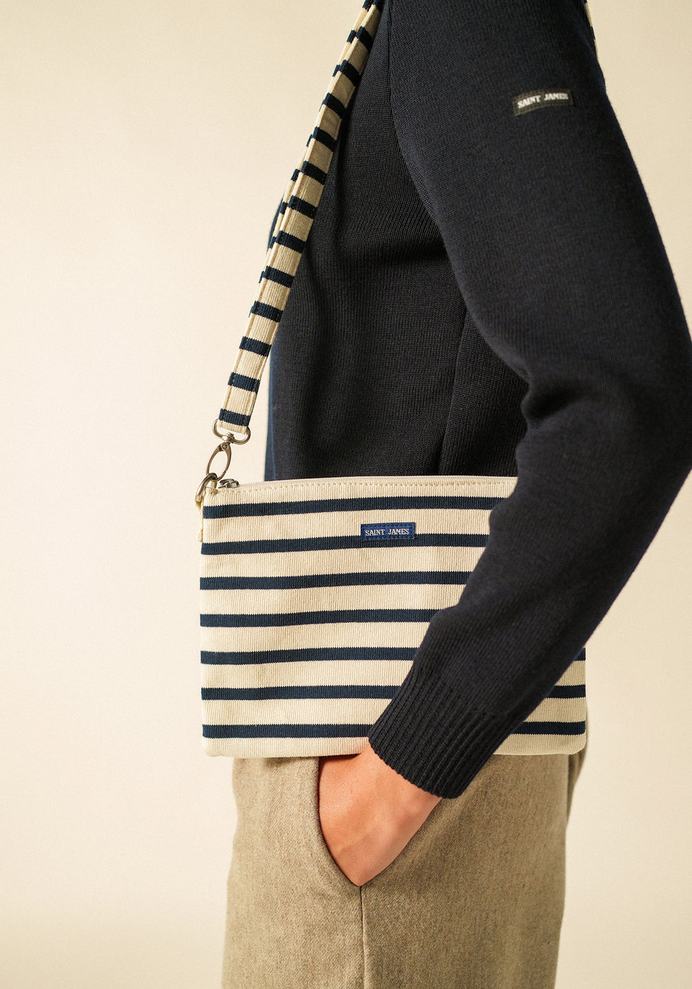 Pochette Méridien (ECRU/MARINE)