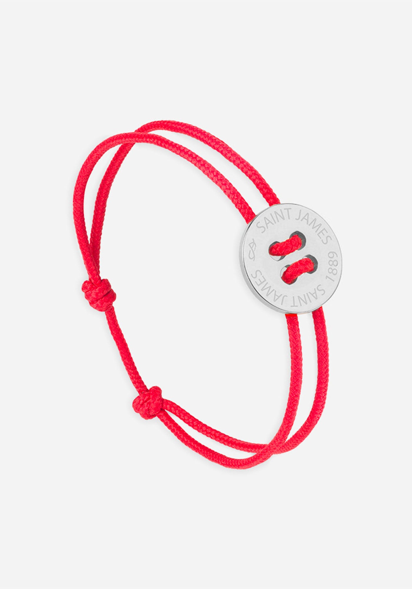 Bracelet Bouton x Le Vent à la Française (ARGENT/ROUGE)