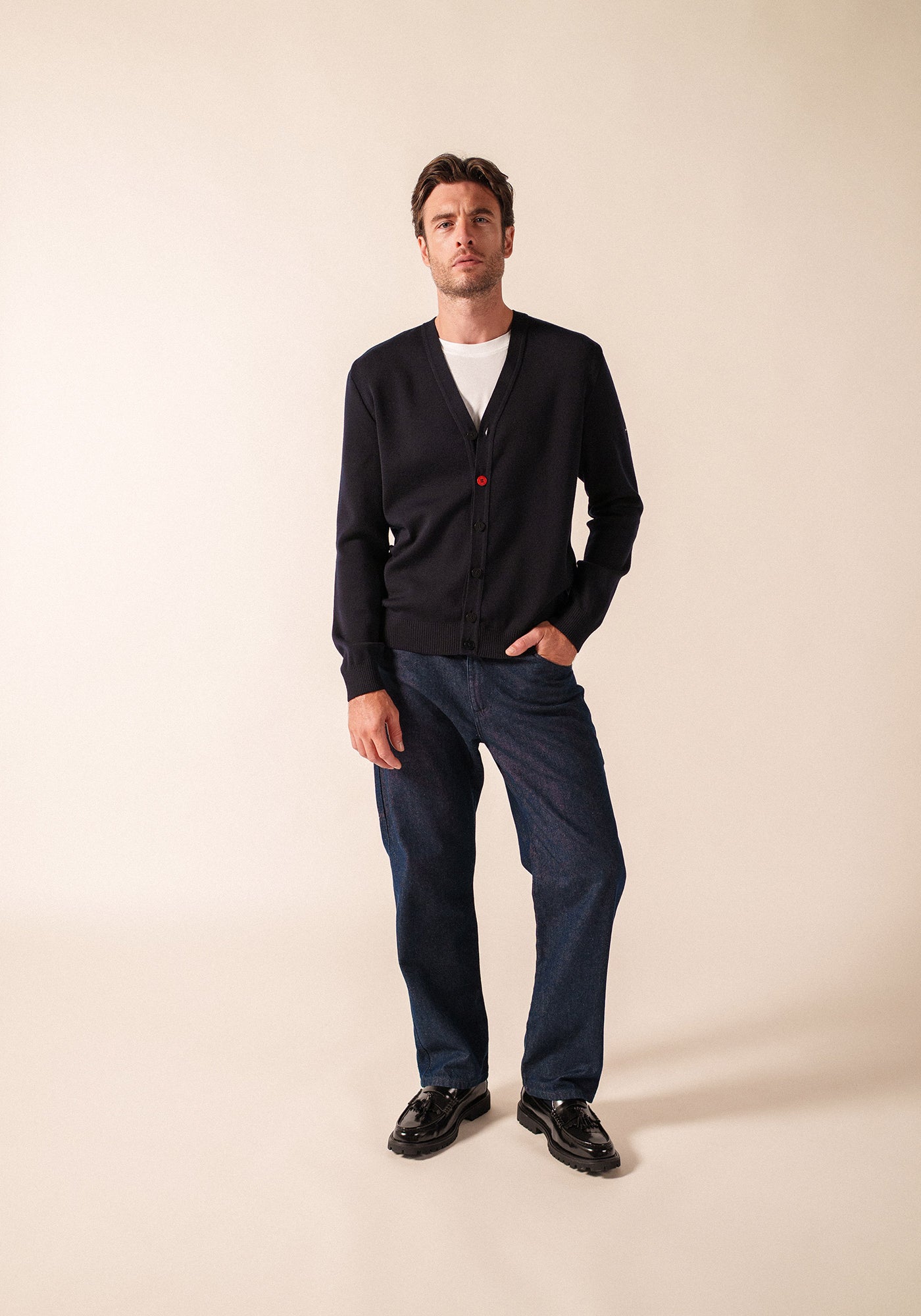 Cardigan coudières (NAVY/NORMANDIE)