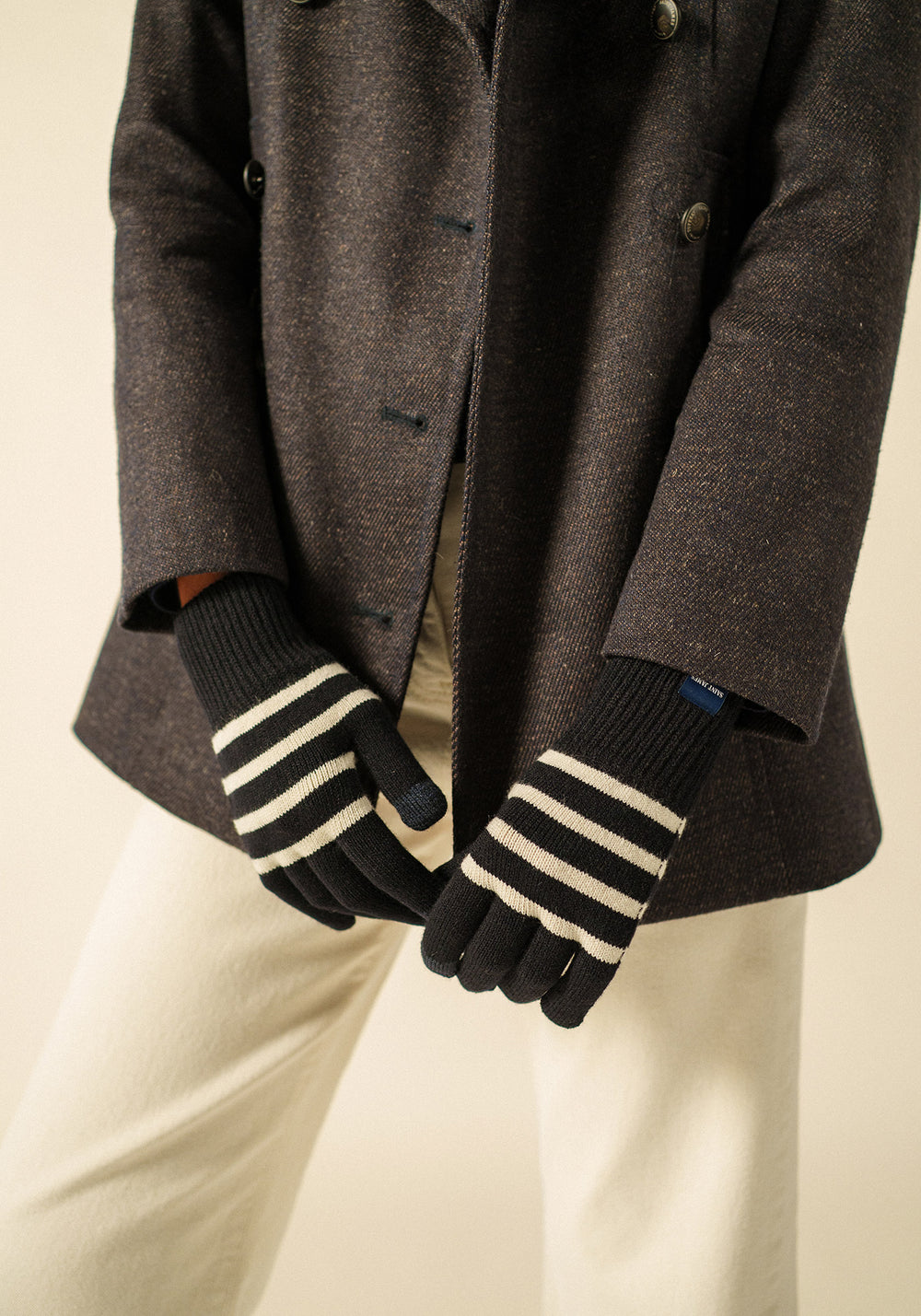 Gants tactiles (NAVY/ECUME)
