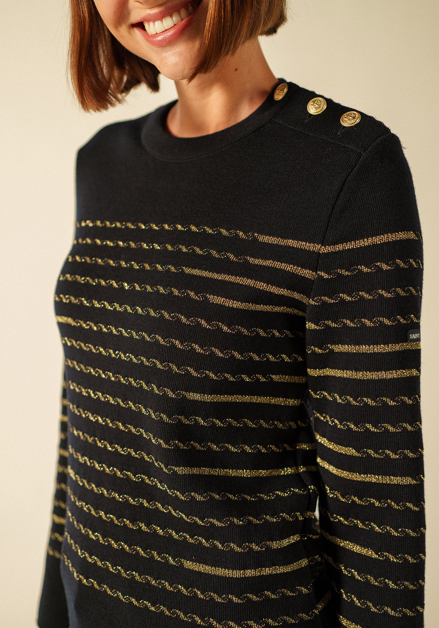 Pull Vima x Isabelle Ballu (NAVY/CHAMPAGNE)