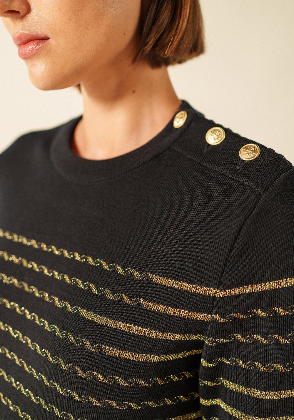 Pull Vima x Isabelle Ballu (NAVY/CHAMPAGNE)