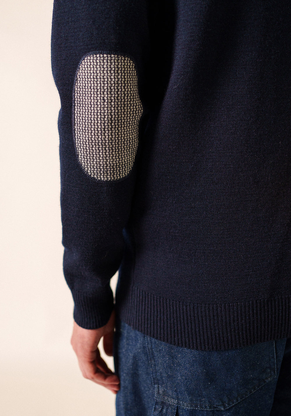 Pull marin Dinan bicolore (MARINE/ECRU)